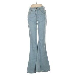Madcap England Womens Sz 28 Flared Jeans Light Blue Denim Boho Retro Festival